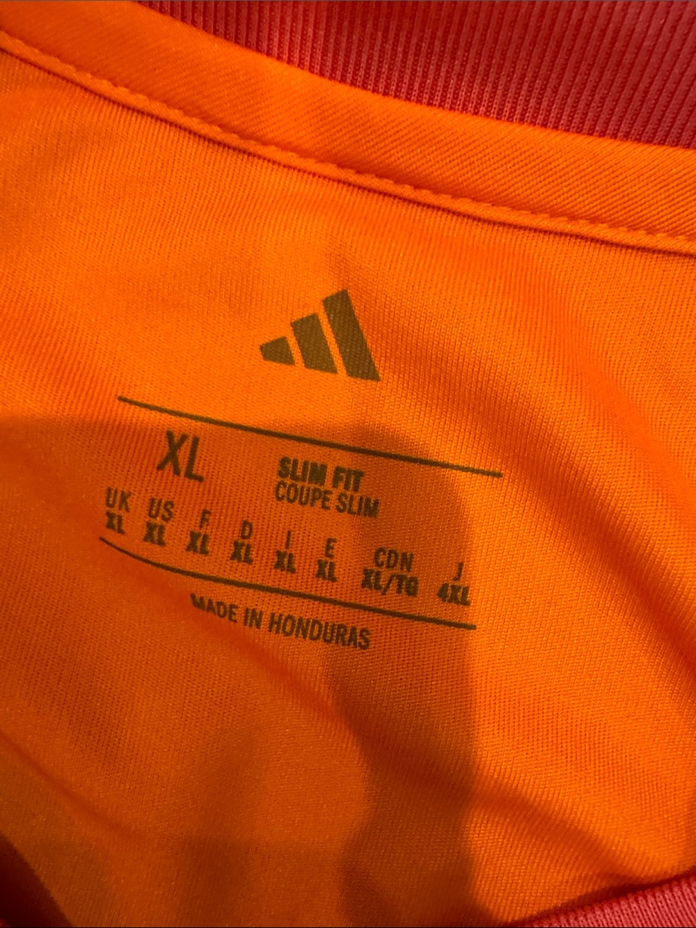 Adidas FIFA Orange Pixel-Block Soccer Jersey with White Stripes - XL - Picture 3 of 4